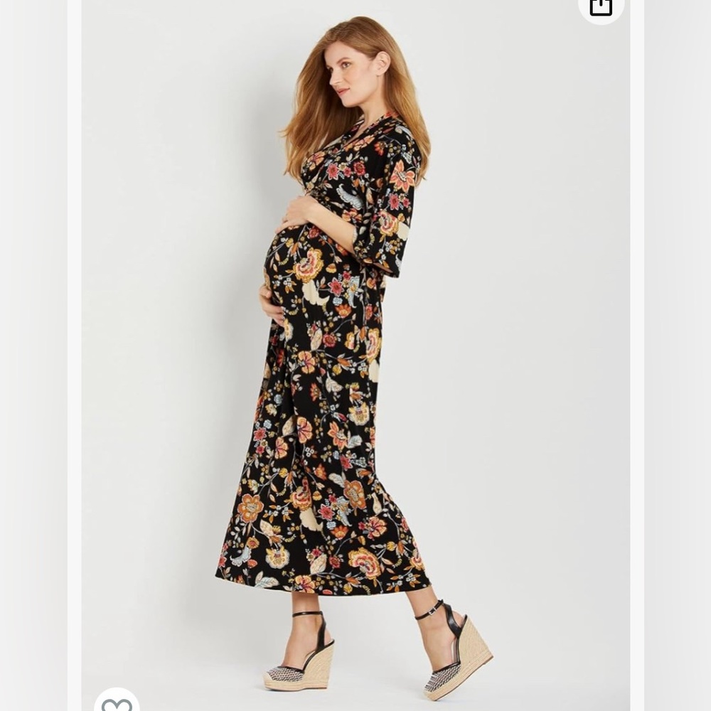 Jessica Simpson Maternity Maxi Faux Wrap Dress
